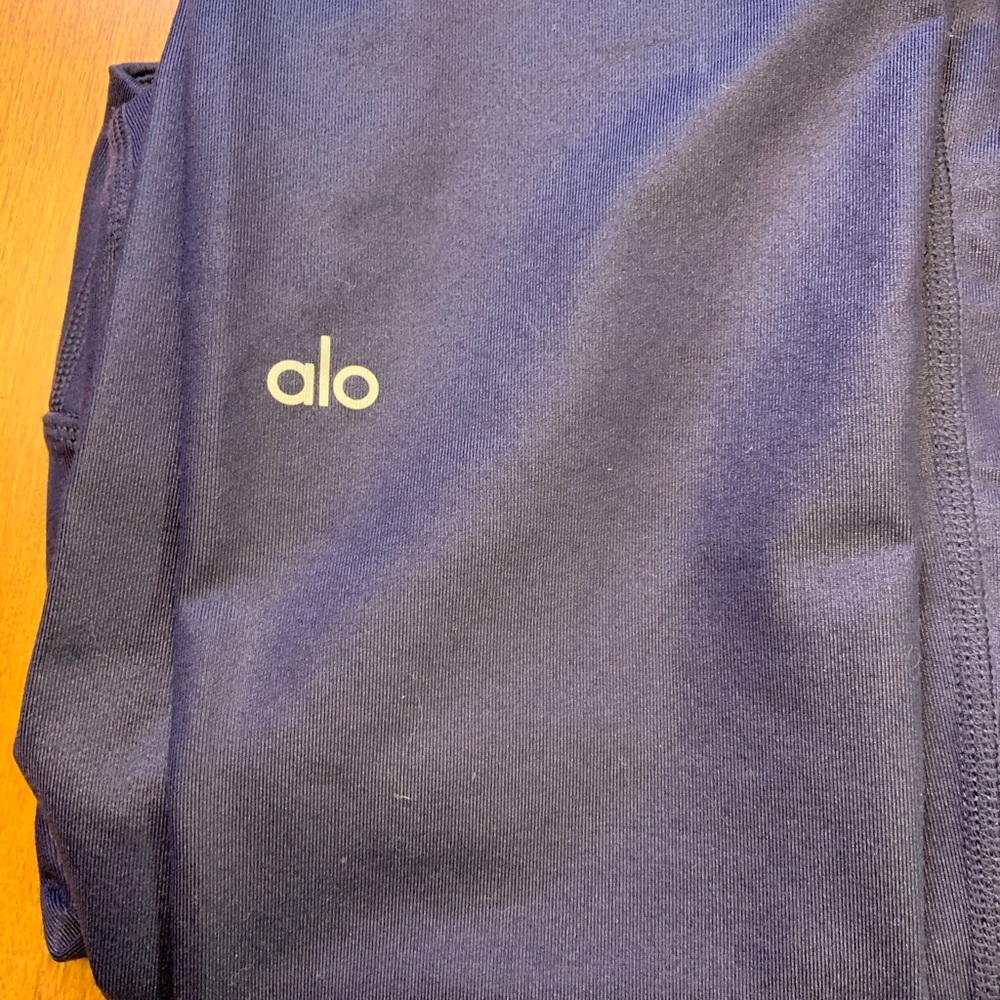 Alo Yoga Airbrush Legging Rich Navy Glossy